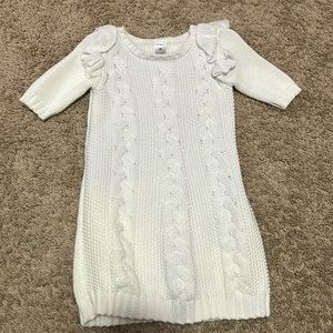 White knit little girls dress 3T